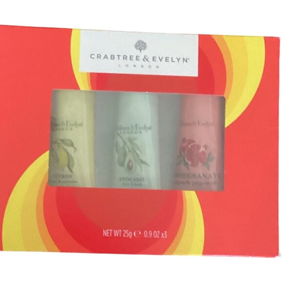 Crabtree & Evelyn Hand Therapy Gift Set With Avocado Citron & Pomegranate Creams - Picture 1 of 7